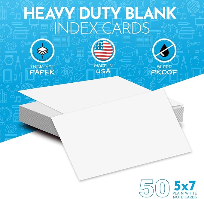 Home Advantage 5x7 Blank Index Cards - Image 2