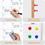 Comix Dry Erase Calendar Whiteboard Corkboard Combo, 36 * 24 inch Monthly - Image 3