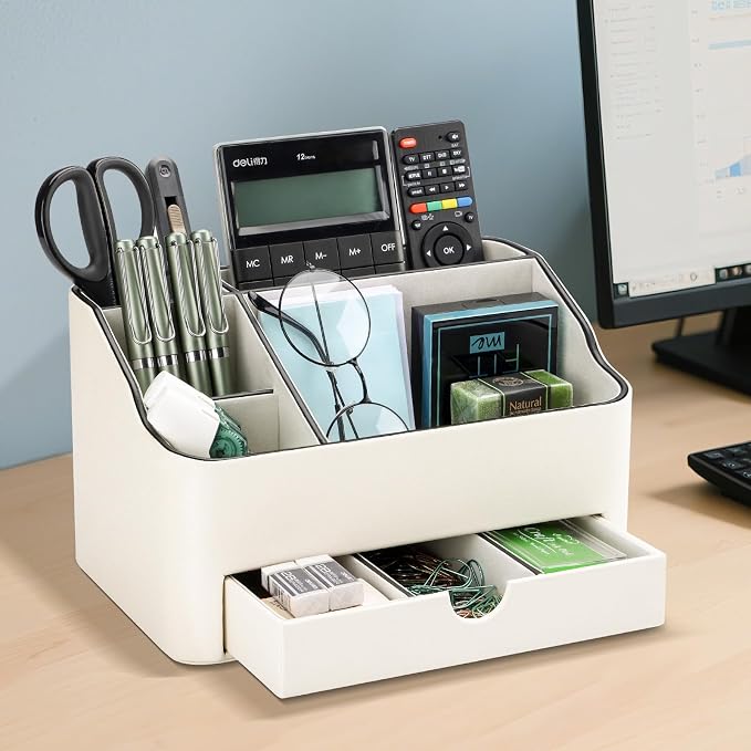KINGFOM PU Leather Desk Organizer - Image 4