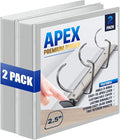 2 Pack of 2.5” Smooth Opening Angle D-Ring View Binders, Professional by Unknown