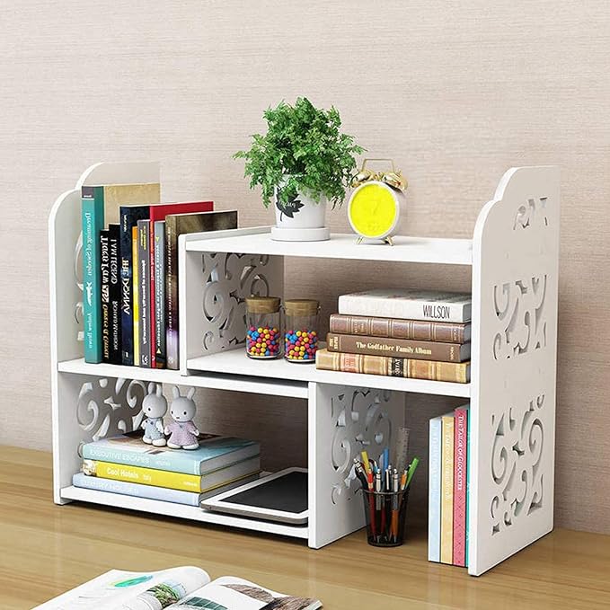 YGYQZ Desk Shelves Desktop Orgnizer Shelf-White Office Organization - Image 9
