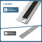 LJR ART 12 Inch Aluminum Cutting Ruler, Dual Scale Inch/Metric Measuring Tool - Image 5