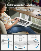 HUANUO Keyboard Tray Under Desk, 360 Adjustable Ergonomic Sliding Keyboard & - Image 3
