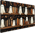 Cute Ghost Desk Mat Bookish Desk Pad XXL Mouse Keyboard Pad, Dark Academia Desk by Mechanical+Cattle