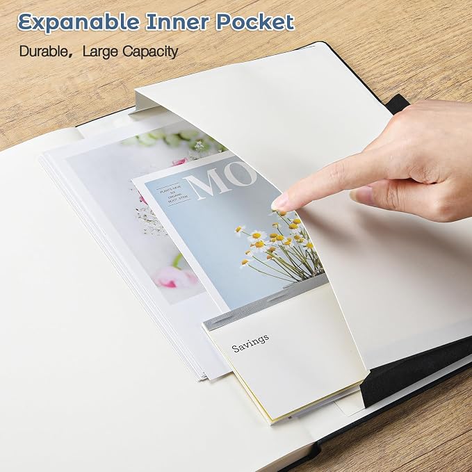 College Ruled Notebook, A4 Hardcover Leather Notebook - Image 4