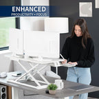 VIVO 36 inch Desk Converter, K Series, Height Adjustable Sit to Stand Riser - Image 4