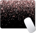 IMAYONDIA Mouse Pad, Rose Gold Glitter Black Mouse Pad, Non-Slip Rubber Base by IMAYONDIA