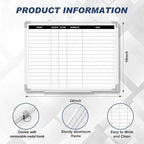 Lincia 24 x18 Project Planning Board Aluminum Frame Dry Erase Board - Image 2