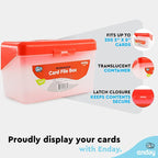 Enday Index Card Holder Red, 3x5 Note Flash Card Organizer Case, Index Card - Image 3