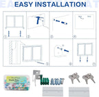 SWANCROWN Weather Resistant Enclosed Bulletin Board Felt Displays Boards Wall - Image 4