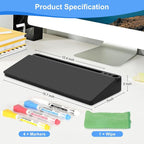 Desktop Glass Whiteboard with Storage, Desk Board with Computer Keyboard Stand - Image 6