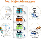 12 Pack Thicken & Sturdy Clear Shoe Storage Organizer - Image 4