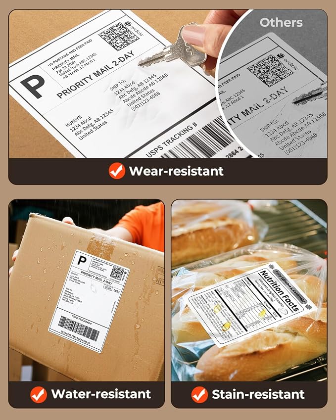 MUNBYN 4"x6" Direct Thermal Shipping Labels, Commercial Grade Permanent - Image 7