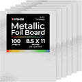 Hygloss Metallic Cardstock Sheets – 100 Shiny Silver Sheets, 8.5” x 11” by HyglossProductsInc