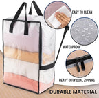 TAILI 2 Pack Clear Moving Bags w/Adjustable Backpack Straps, Moving Supplies - Image 7