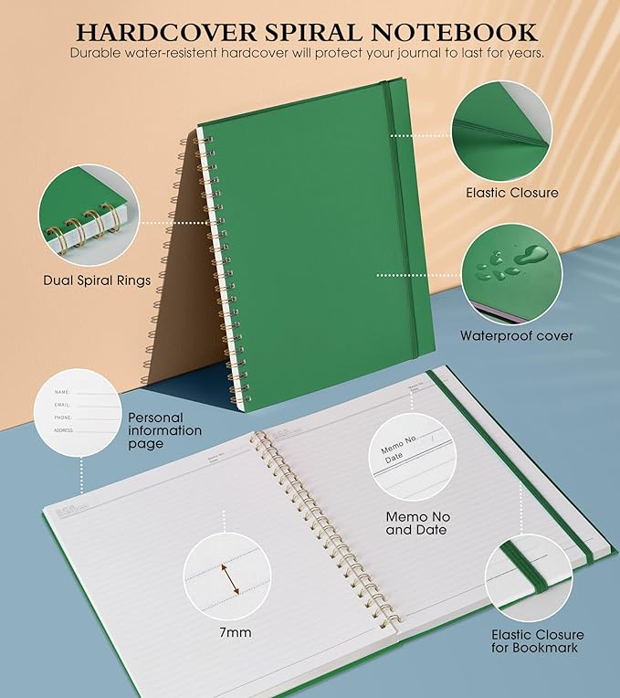 Spiral Notebook Journal 8.5” x 11”, A4 Large Notebooks - Image 3