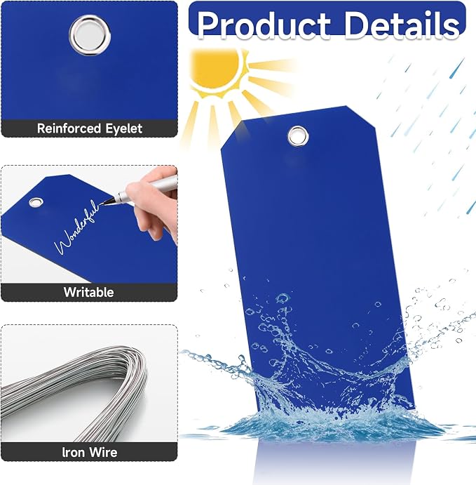 100 Pieces Plastic Shipping Tags - Image 3