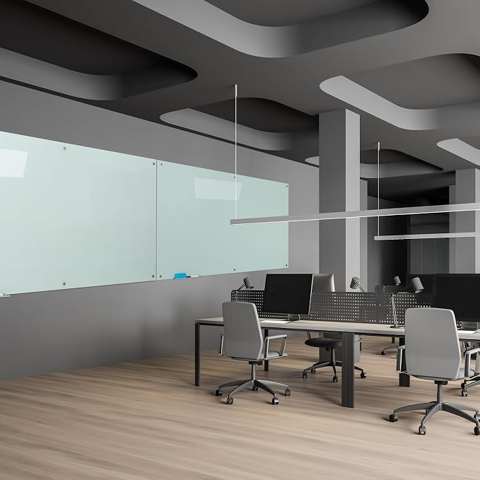 Magnetic Glass White Board 72"X36" Premium Tempered Dry Erase Boards Wall - Image 5