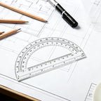 CertBuy 48 Pack Clear Protractor 6 Inch, Plastic Protractor Math Protractors - Image 4
