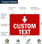Custom Arrow, Custom Directional Sign, Down Arrow, 10x14 Inches, 55 mil thick - Image 6