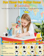 Digital Pomodoro Timer Cube 5/10/25/50min, Visual Productivity Flip Timer - Image 2