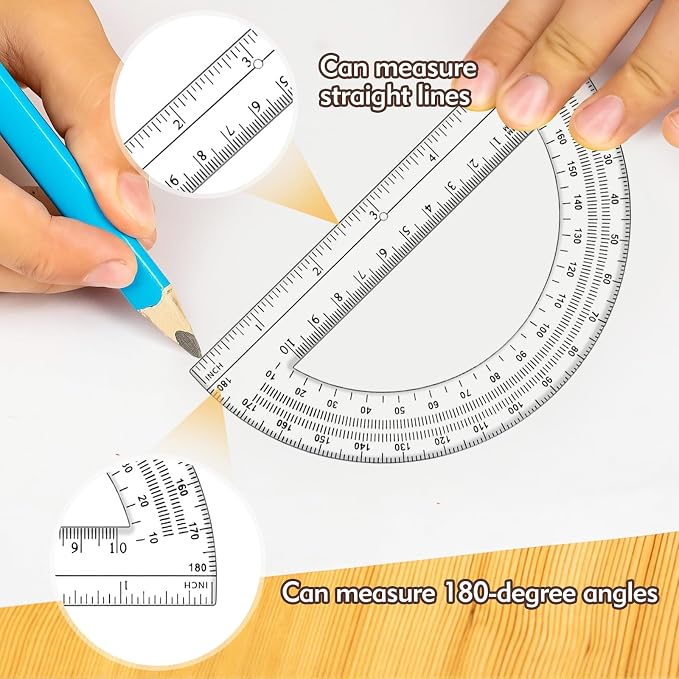 3 Pcs Plastic 12 Inch Ruler, Durable Transparent Drawing Measuring Rulers - Image 6