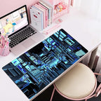 Japanese Gaming Arcade Blue Large Gaming Mouse Pad Keyboard Desk Pad Extended - Image 5