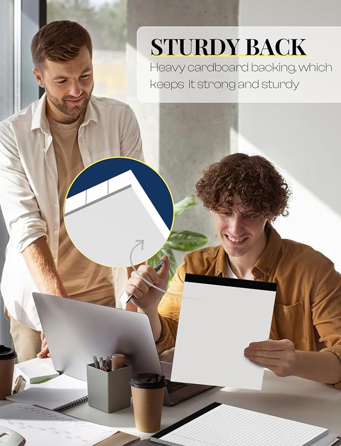 Note Pads 8.5 x 11 Inch, 10 Pack, Legal Pads 8.5 x 11, 30 Sheets Each, - Image 4