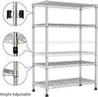 M MZG 1000 lbs Storage Shelving Steel Heavy Duty 4-Tier Utility Shelving Unit - Image 5