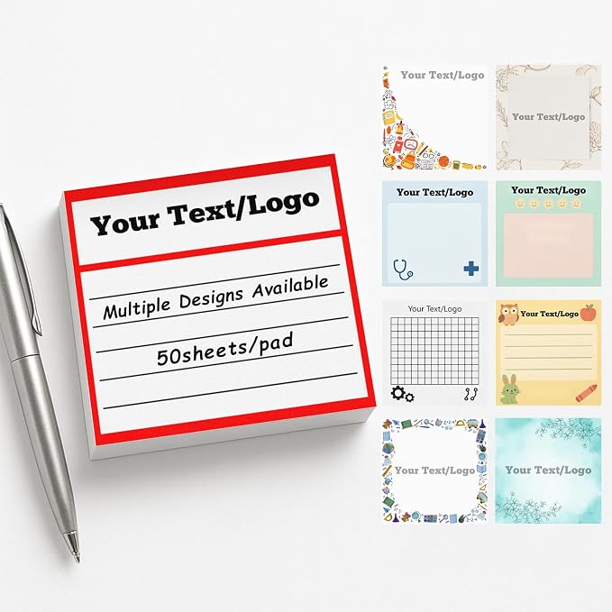 Personalized Sticky Notes 3"x3" – Custom Notepads by Syntix