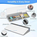 Desktop Glass Whiteboard with Storage, Desk Organizers and Accessories with - Image 7