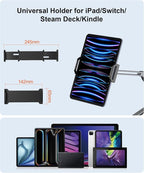 YICOSUN Tablet Arm Mount with Super Grip, Adjustable Foldable Holder & Heavy - Image 9