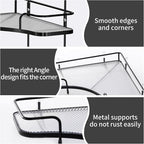Seoneiro 2 Tier Corner Bathroom Counter Organizer, Cosmetic Skincare Organizer - Image 4