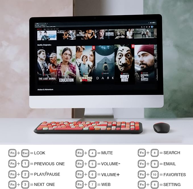 MOFII Wireless Keyboard and Mouse Combo Silent, Slim Compact 2.4G USB Full Size - Image 5