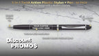 DISCOUNT PROMOS Custom Twist Action Plastic Stylus Pens, Personalized Bulk Pack - Image 3