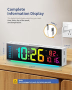 Digital Clock, Alarm Clock for Bedroom, Digital Wall Clocks for Classroom - Image 3