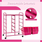 GOFLAME 10-Drawer Rolling Storage Cart, Art Craft Storage Organizer on Wheels - Image 6