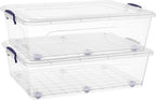 Superio Storage Bins with Lids, Stackable Totes, BPA Free, Odor Free, Organizer by Superio