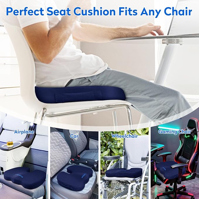 CushZone Seat Cushion, Office Chair Cushions, Car Seat Cushion, Non-Slip - Image 5