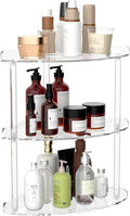 Sezanrpt 3 Tier Acrylic Corner Shelf Organizer Storage 9.5x9.5x15.7 Inch by Sezanrpt