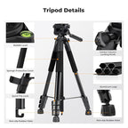 K&F Concept Camera Tripod, Cellphone Clip - Image 9