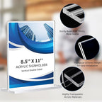 10 Pack Acrylic Sign Holder 8.5 x 11, Double-Sided Clear Sign Holder Plastic - Image 5