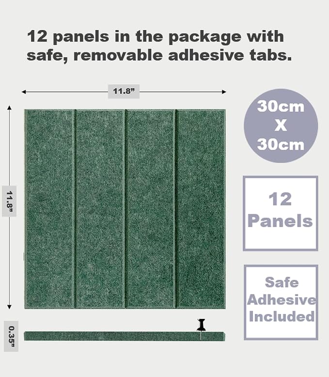 DECORITA Felt Bulletin Board Tiles | Modern Cork Board Alternative | Large Cork - Image 5