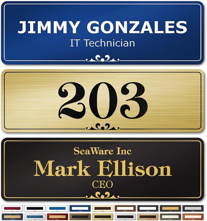 Name Plates for Doors, Custom Office Door Signs, Personalized Wall Plaques by MySignCenter