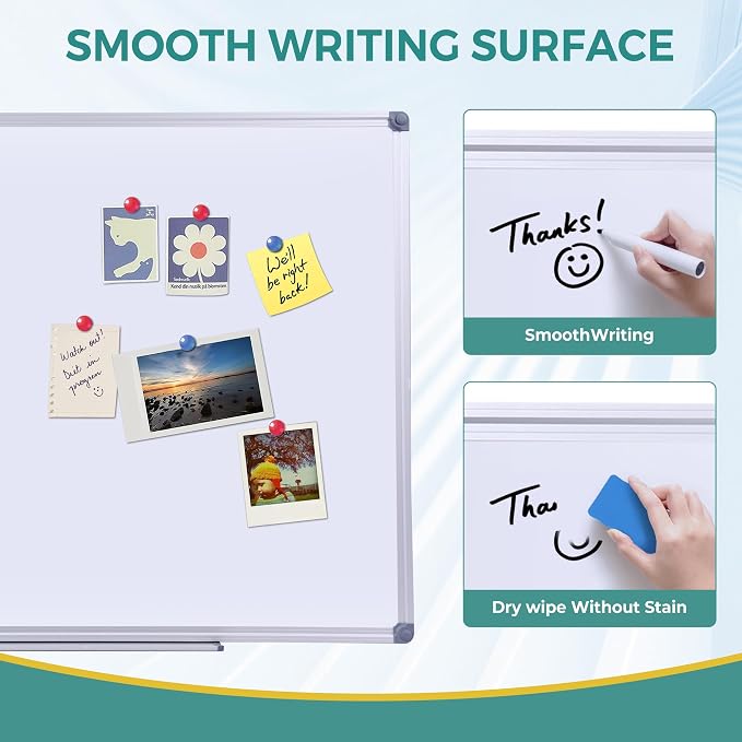 40 x 28 Inch Magnetic Dry Erase Whiteboard - Image 2
