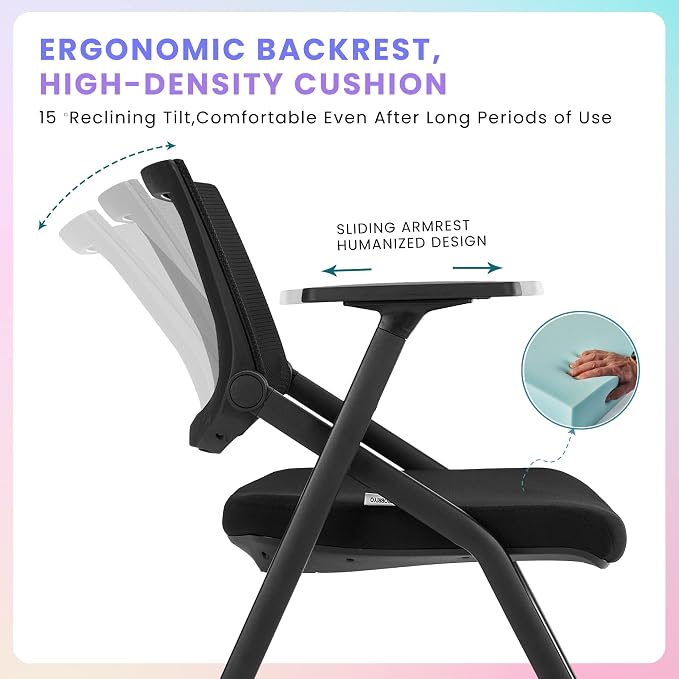 12 Pack Stackable Conference Room Chairs - Image 4
