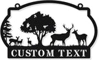 Personalized Deer Bear Metal House Numbers by HYTSIGN
