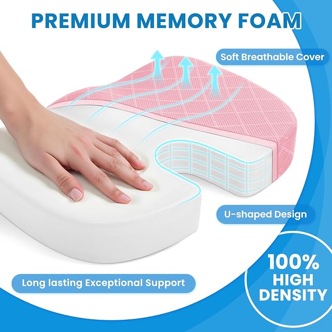 TushGuard Office/Car Seat Cushion, Non-Slip Sciatica & Back Coccyx Tailbone - Image 3