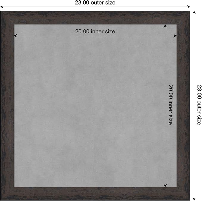 Amanti Art Black Framed Magnetic Board 23x23 Medium Vision Board - Image 3