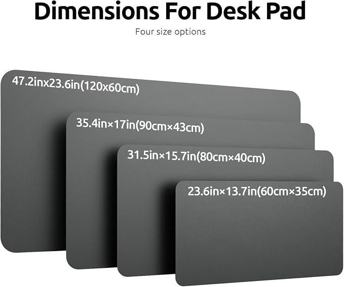 YSAGi Leather Desk Protector, Office Mat, Large Mouse Mat, Non-Slip PU Leather - Image 8